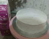 A picture of step 13 of Golden painted choc cake design.....