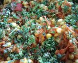 A picture of step 3 of Veggie Chapati wraps.