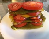 Une image de l'étape 9 de Mille feuille de poivrons grillés aux tomates ail et huile d olive et basilic.