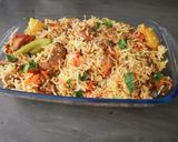 A picture of step 5 of Daigi biryani.