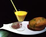 A picture of step 2 of Mango smoothie.