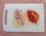 Foto langkah ke 3 dari resep Tumis Terong Teri Terasi Pedas.