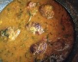 A picture of step 4 of Lauki kofta curry with brown rice.