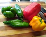 A picture of step 9 of Pepperoncini,bell pepper,easy peel sausage in boboli pizza crust.