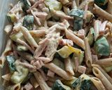 Une image de l'étape 4 de Gratin de pennes aux courgettes et Boursin.