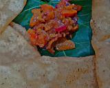 A picture of step 10 of Aloo poori with tomato chutney.