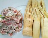 รูปขั้นตอนการทำที่ 1 ของ หน่อไม้ยัดไส้หมูทอด #กับแกล้ม