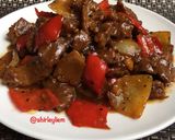 Foto langkah ke 3 dari resep Black Pepper Beef aka Sapi Lada Hitam👌🏻.