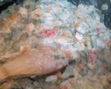 Foto del paso 4 de la receta: 🍗🍝Raviolis con salsa blanca de verduras y pollo🍝🍗