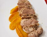 Foto del paso 5 de la receta Solomillo de cerdo y melocotón en estuche Lékué