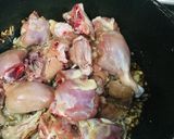 A picture of step 1 of Koyla karahi.
