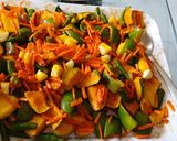 A picture of step 2 of Raw Mango carrot green chili garlic pickle.