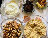 A picture of step 1 of Walnut Halwa.