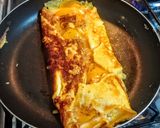 Foto del paso 3 de la receta: OMELLETTE Rellena con Duraznos🍑y queso Mozzarella...!