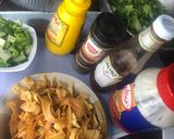 A picture of step 1 of Mayonnaise fatoush salad.
