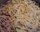 A picture of step 3 of Ham with Cacio e Pepe.