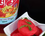 A picture of step 1 of Rooh Afza Sorbet.