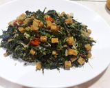 Foto langkah ke 3 dari resep Tumis Daun Singkong Teri Tempe.