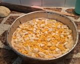 Foto del paso 8 de la receta: Tarta de jamón y queso con papas fritas, huevos
