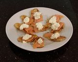 A picture of step 11 of Smoked Salmon Potato Cheese Crisps.