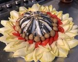 Une image de l'étape 8 de Salade « dôme » aux endives,tomate,champignons et anchois.