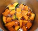 A picture of step 4 of Simmerd japanese squash for the winter solstice.