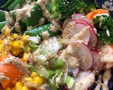 A picture of step 3 of Rainbow Buddha Bowl - vegan.