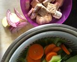 Gambar langkah 1 resipi Sayur Goreng Tempe.