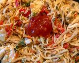 Une image de l'étape 7 de Wok au légumes, poulet et sauce aigre-douce.