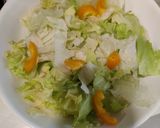 A picture of step 1 of Caesar Salad.