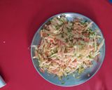 A picture of step 1 of Raw papaya sambharo.