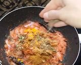 A picture of step 8 of Punjabi style bhindi masala.