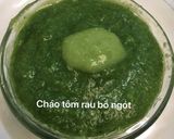 Hình bước làm 4 của món Cháo rau ngót nấu tôm