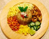 Hình bước làm 5 của món Cơm chiên mắm ruốc !