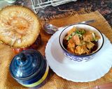 A picture of step 6 of Marinated Jackfruit Curry.