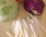 A picture of step 1 of Kohlrabi & Apple Salad.