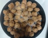 A picture of step 1 of Achari masala Soya chaap.