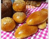 Foto langkah ke 9 dari resep Hot dog & hamburger buns (1x proofing).