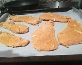 Rántott hús csirkemellből, sütőben, mandulával recept fázis 3 fotója