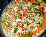 A picture of step 3 of Pizza dosa.