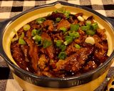 A picture of step 8 of Easy Braised Pork with Shiitake Mushrooms.