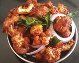 A picture of step 5 of Cauliflower chilli.