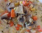 Tárkonyos-tejfölös zöldségleves recept fázis 4 fotója