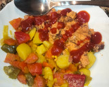 Foto del paso 2 de la receta: Mix de Verduras al Curry con revuelto de Huevos y Jamón