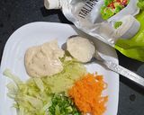 A picture of step 1 of Ribbon Roll Up Sandwich.