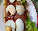 Foto del paso 7 de la receta: PIONONO RELLENO DE JAMÓN SERRANO, HUEVO, ACEITUNAS, Y MORRÓN 🥰🥰🥰😋😋😋😋