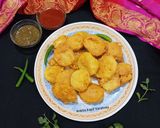 A picture of step 2 of Snacks (Besan Pakode).