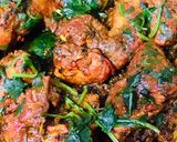 A picture of step 2 of Peri peri stir fried chicken.