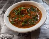 A picture of step 7 of Matar paneer dhaba style with wheat flour butter naan.