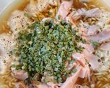 A picture of step 2 of Beef Ramen with Black Forest Ham and Chives.